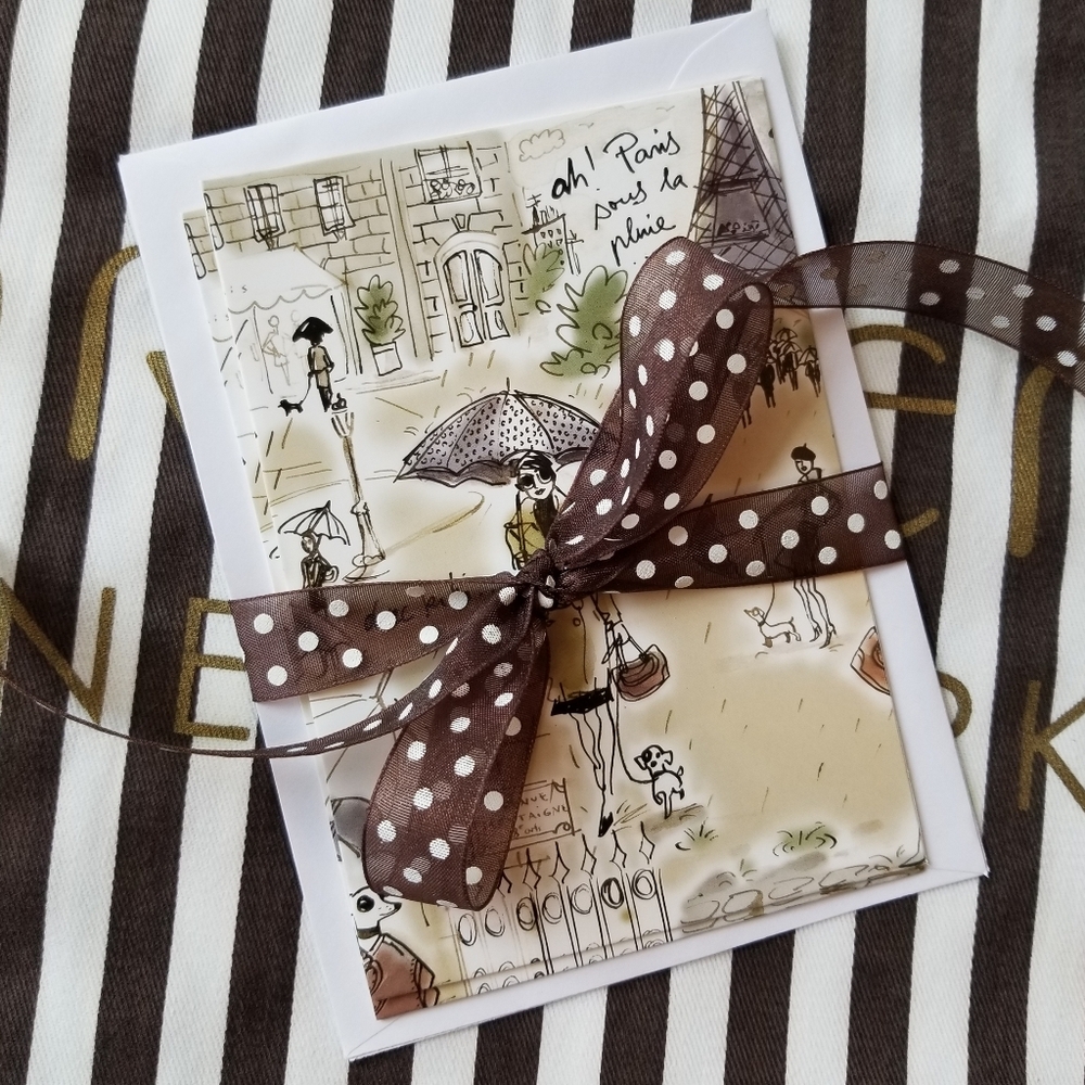 ❗Henri Bendel Illustrator Izak Zenou Bendel Girl Parisian Notecards Envelope Set